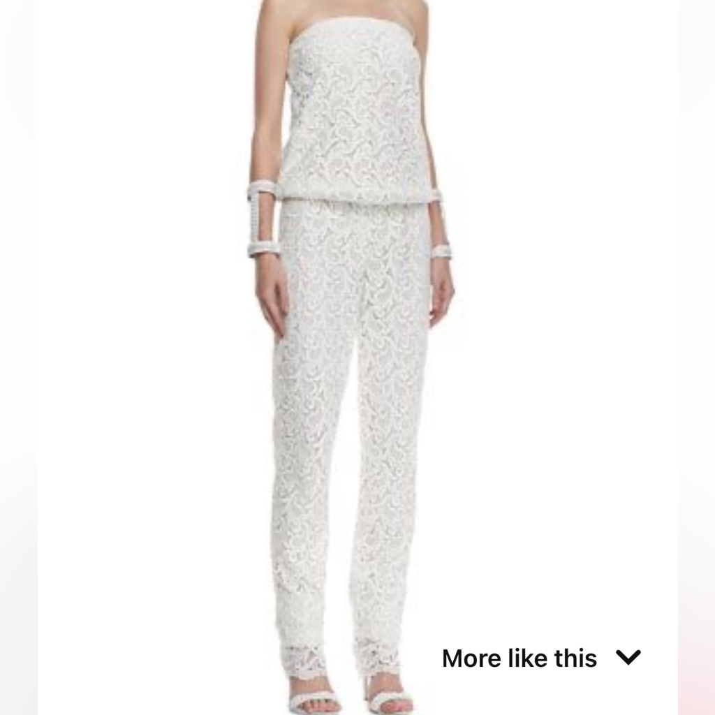 New Alexis Lazar Strapless Slim Leg Jumpsuit